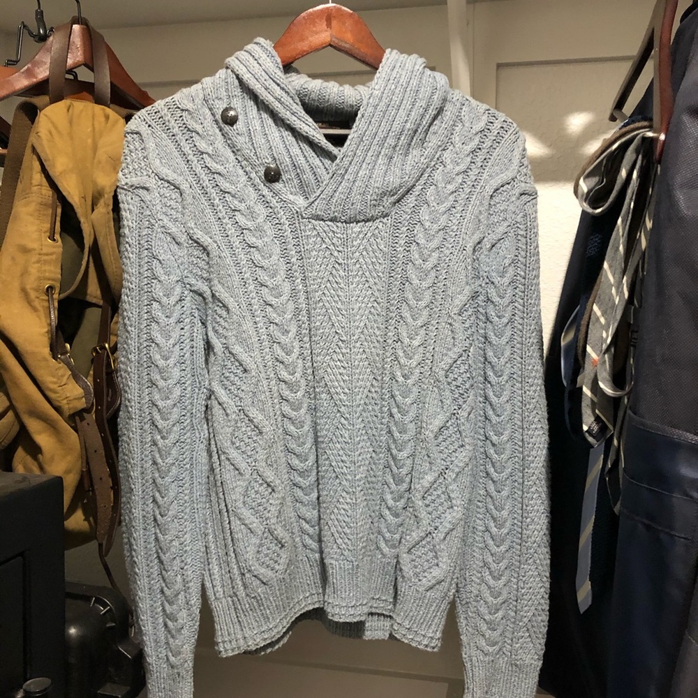Hand knit double RL sweater